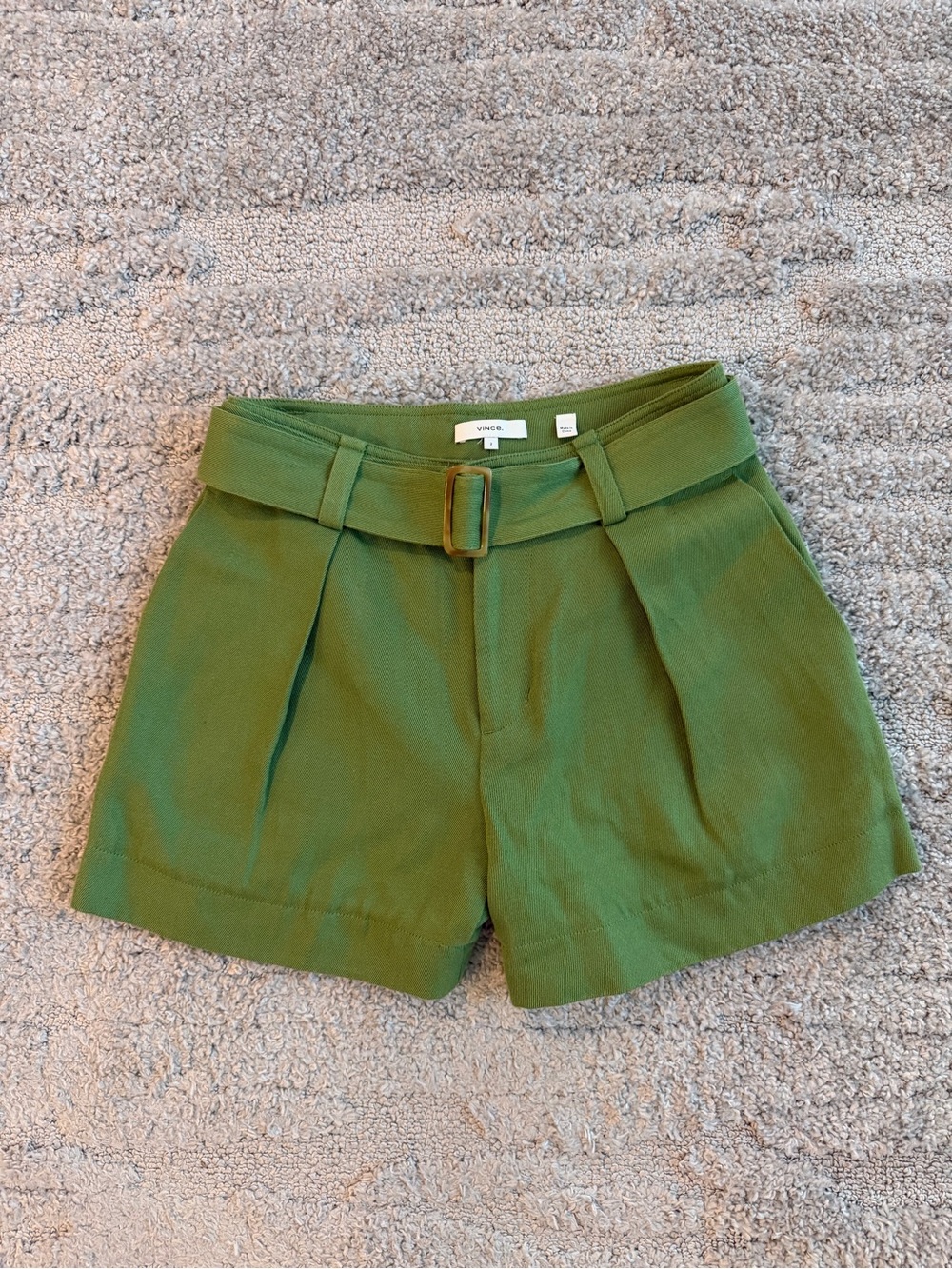 EUC Vince Womens Size 2 Cotton-linen Belted Shorts